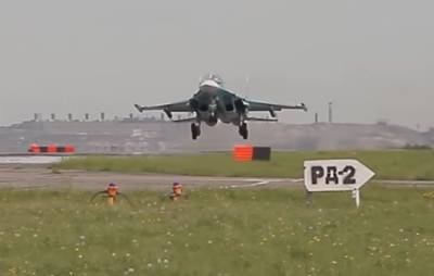 МО РФ показало видео разрушительных последствий мощных ударов Су-34