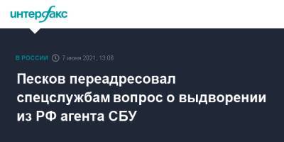 Песков переадресовал спецслужбам вопрос о выдворении из РФ агента СБУ