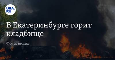 В Екатеринбурге горит кладбище. Фото, видео