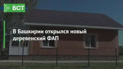 В Башкирии открылся новый деревенский ФАП