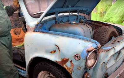 "Машина мечты": в старом гараже 50-летний ЗАЗ-965 превратили в пришельца из будущего. Видео