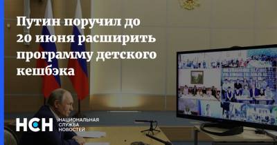Путин поручил до 20 июня расширить программу детского кешбэка