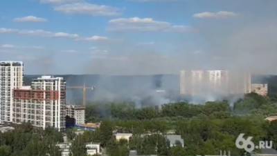 В Екатеринбурге в парке Маяковского начался пожар