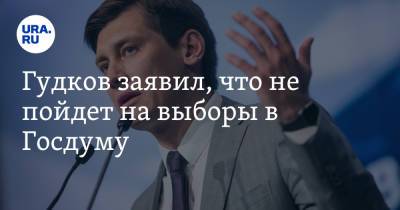 Гудков заявил, что не пойдет на выборы в Госдуму