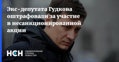 Экс-депутата Гудкова оштрафовали за участие в несанкционированной акции