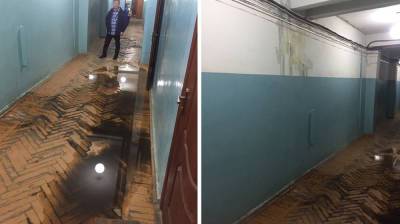 Работники авиазавода в Воронеже показали потоп в цехе во время ливня