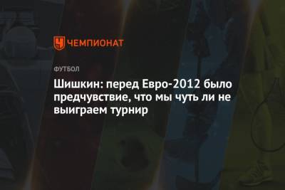Шишкин: перед Евро-2012 было предчувствие, что мы чуть ли не выиграем турнир