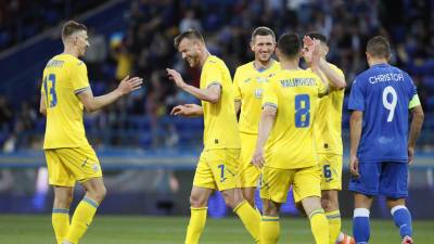 Сборная Украины по футболу разгромила Кипр в контрольном матче