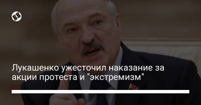 Лукашенко ужесточил наказание за акции протеста и "экстремизм"