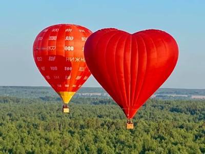 Воздушный шар с символикой 800-летия пролетел над Нижегородской областью