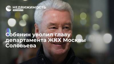 Собянин уволил главу департамента ЖКХ Москвы Соловьева