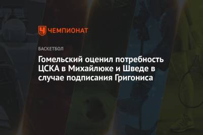 Гомельский оценил потребность ЦСКА в Михайлюке и Шведе в случае подписания Григониса