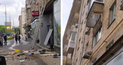Балкон жилого дома обвалился на юге Москвы
