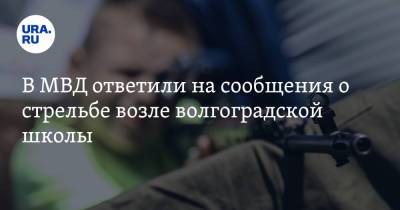 В МВД ответили на сообщения о стрельбе возле волгоградской школы