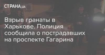 Взрыв гранаты в Харькове. Полиция сообщила о пострадавших на проспекте Гагарина