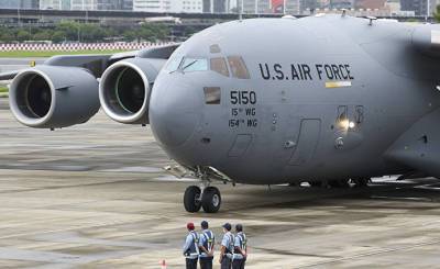 Хуаньцю шибао (Китай): что вы думаете о военно-транспортном самолете США, который приземлился сегодня на Тайване?