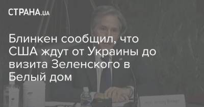 Блинкен сообщил, что США ждут от Украины до визита Зеленского в Белый дом