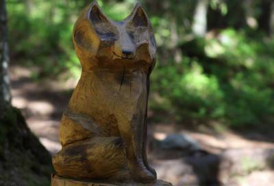 В парке «Монрепо» появилась скульптура упитанной лисы – фото
