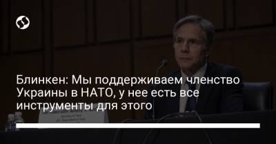 Блинкен: Мы поддерживаем членство Украины в НАТО, у нее есть все инструменты для этого