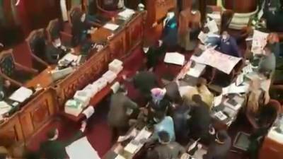 Драка в парламенте: депутаты вцепились друг другу в волосы
