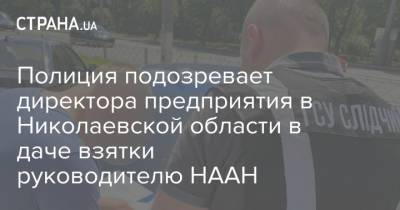 Полиция подозревает директора предприятия в Николаевской области в даче взятки руководителю НААН