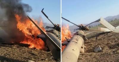 В Афганистане вертолет Ми-17 совершил аварийную посадку, есть погибшие (видео)