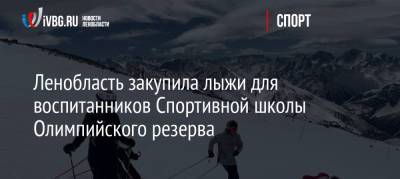 Ленобласть закупила лыжи для воспитанников школы Олимпийского резерва