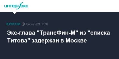 Экс-глава "ТрансФин-М" из "списка Титова" задержан в Москве