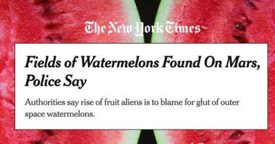 На Марсе нашли арбузы. New York Times ошарашила "открытием" и сразу его удалила