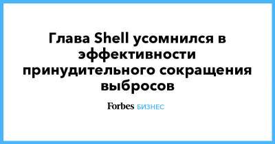 Глава Shell усомнился в эффективности принудительного сокращения выбросов