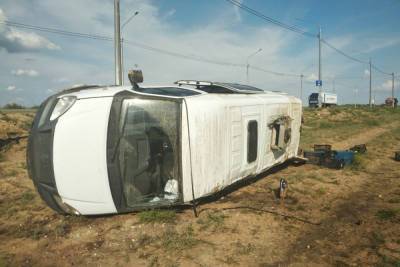 В Астраханской области пострадал пассажир перевернувшейся «Газели»