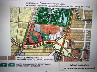 В Одессе планируют возвести торговый центр рядом с Дюковским парком