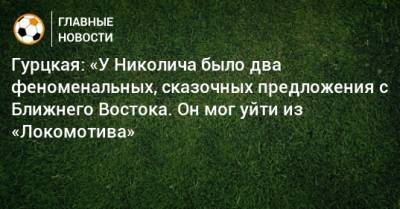 Гурцкая: «У Николича было два феноменальных, сказочных предложения с Ближнего Востока. Он мог уйти из «Локомотива»