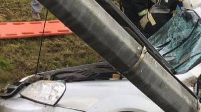 В Калуге погиб молодой водитель из-за наезда на столб
