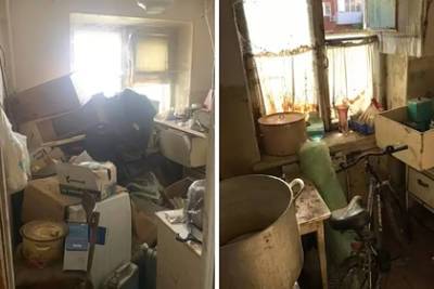 Из квартиры российской семьи вывезли несколько грузовиков мусора