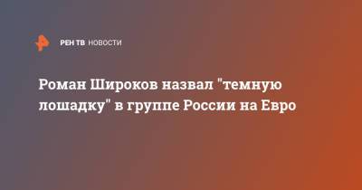 Роман Широков назвал "темную лошадку" в группе России на Евро