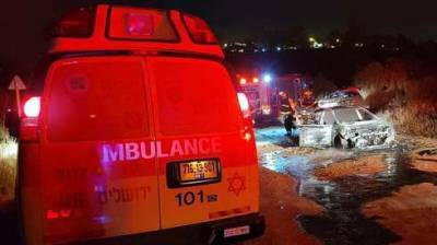 Труп мужчины извлекли из сгоревшей машины возле Иерусалима