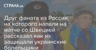 Друг фаната из России, на которого напали на матче со Швецией рассказал как их защищали украинские болельщики