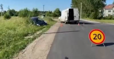 В Багратионовской области столкнулись легковушка и микроавтобус, есть пострадавший