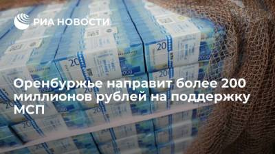 Оренбуржье направит более 200 миллионов рублей на поддержку МСП