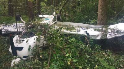 СК возбудил дело после жесткой посадки самолета в лесу в Подмосковье