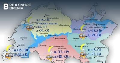Сегодня в Татарстане ожидается дождь, гроза и до +32 градусов