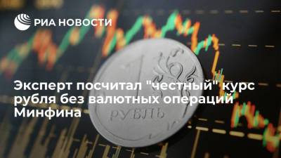 Эксперт посчитал "честный" курс рубля без валютных операций Минфина