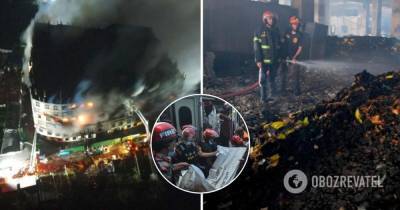 В Бангладеш загорелся завод, в пожаре погибли более 50 человек. Фото с места трагедии