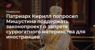 Патриарх Кирилл попросил Мишустина поддержать законопроект о запрете суррогатного материнства для иностранцев