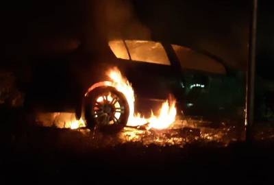 В Клепиковском районе загорелся автомобиль, пассажир в больнице