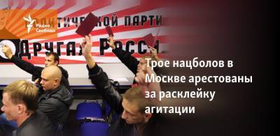 Трое нацболов в Москве арестованы за расклейку агитации