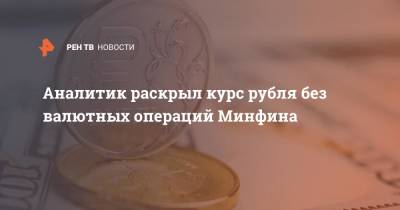 Аналитик раскрыл курс рубля без валютных операций Минфина