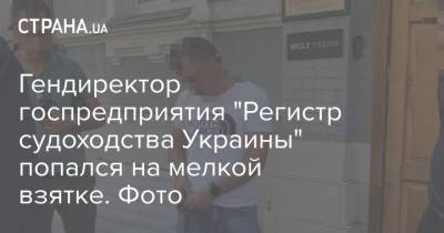 Гендиректор госпредприятия "Регистр судоходства Украины" попался на мелкой взятке. Фото