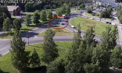 Появилось видео, как сбили велосипедиста в Петрозаводске